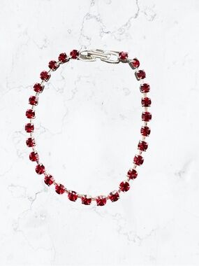Red Swarovski Crystal Tennis Bracelet